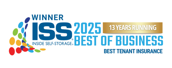 Logo showing "Winner ISS 2025 Best of Business, 13 Years Running, Best Tenant Insurance" with colorful dots on the left.