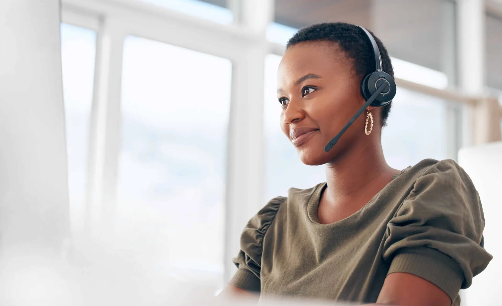 Happy customer service