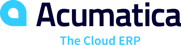 Logo with a stylized blue letter "a" followed by the word "Acumatica" and the text "The Cloud ERP" beneath it.