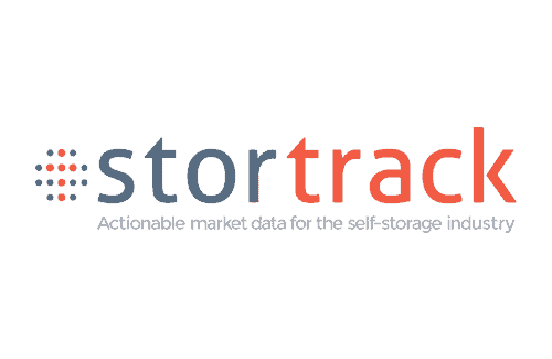 Stortrack logo with the tagline "Actionable market data for the self-storage industry" in gray and orange text.