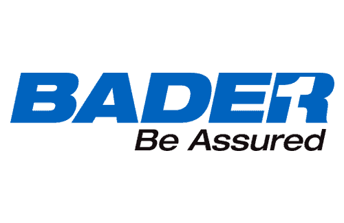 Blue logo with "BADER" in bold letters and "Be Assured" beneath it.