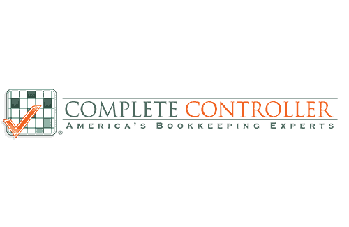 Logo of Complete Controller with a checkmark symbol and the tagline "America's Bookkeeping Experts.