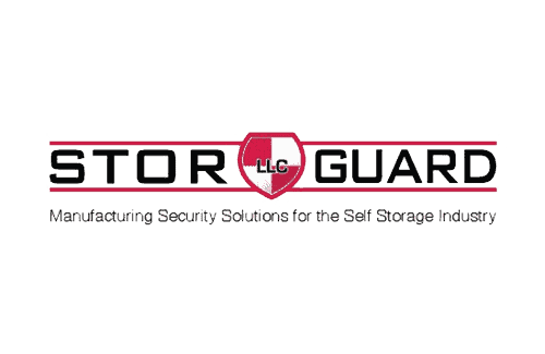 Logo of Stor-Guard LLC with shield symbol between "STOR" and "GUARD." Text below reads: "Manufacturing Security Solutions for the Self Storage Industry.