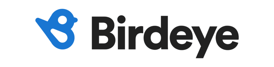Blue bird icon followed by the word "Birdeye" in black, on a white background.