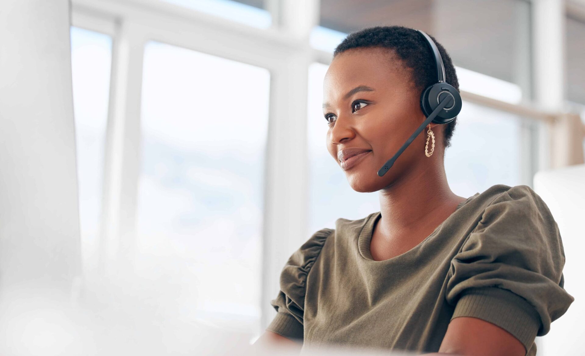 Happy customer service