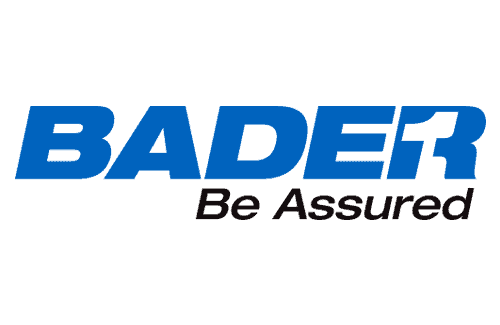 Blue logo with "BADER" in bold letters and "Be Assured" beneath it.
