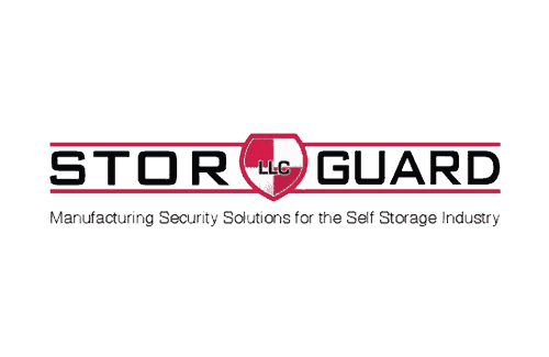 Logo of Stor-Guard LLC with shield symbol between "STOR" and "GUARD." Text below reads: "Manufacturing Security Solutions for the Self Storage Industry.