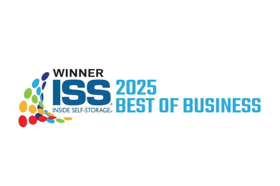Winner ISS 2025 Best of Business logo with colorful circular design and blue text on a white background.