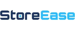 StoreEase logo with the word "Store" in dark blue and "Ease" in light blue on a white background.